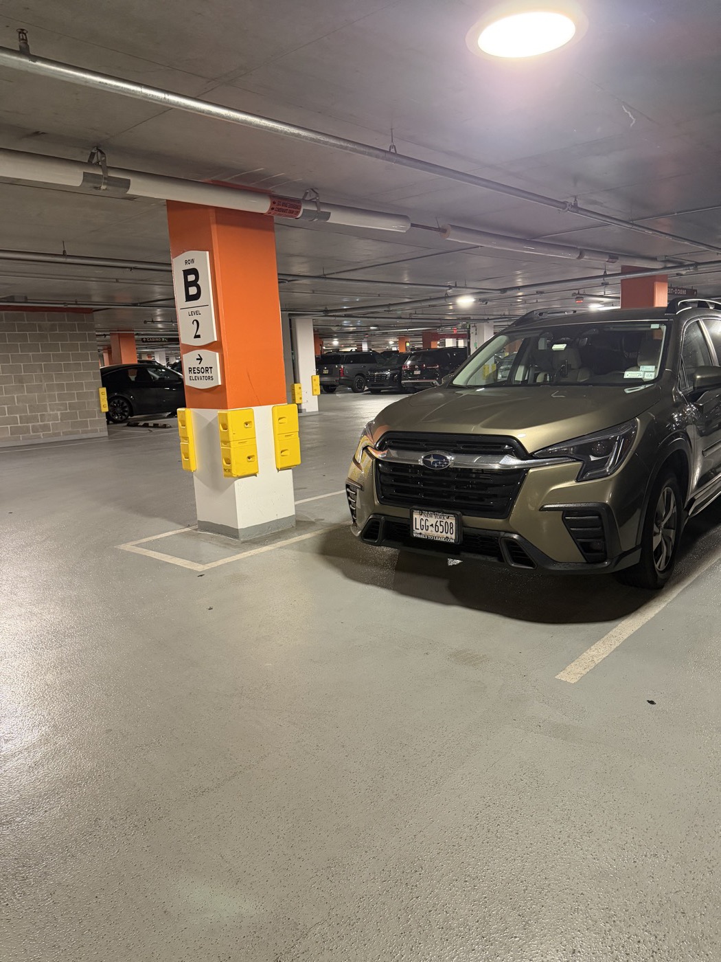 2024 Subaru Ascent parked in an underground garage